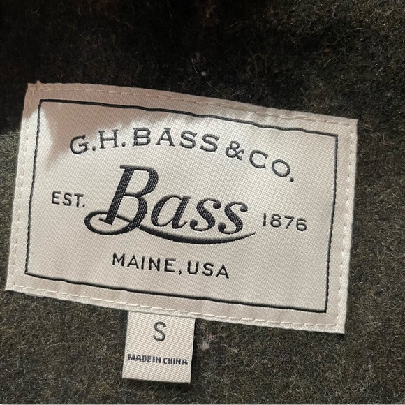 Green Bass wool coat, fur lining - Picture 4 of 7